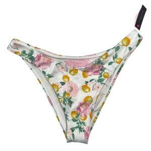 VICTORIA’S SECRET Floral and Citrus Print Bikini Bottoms in M - NWT